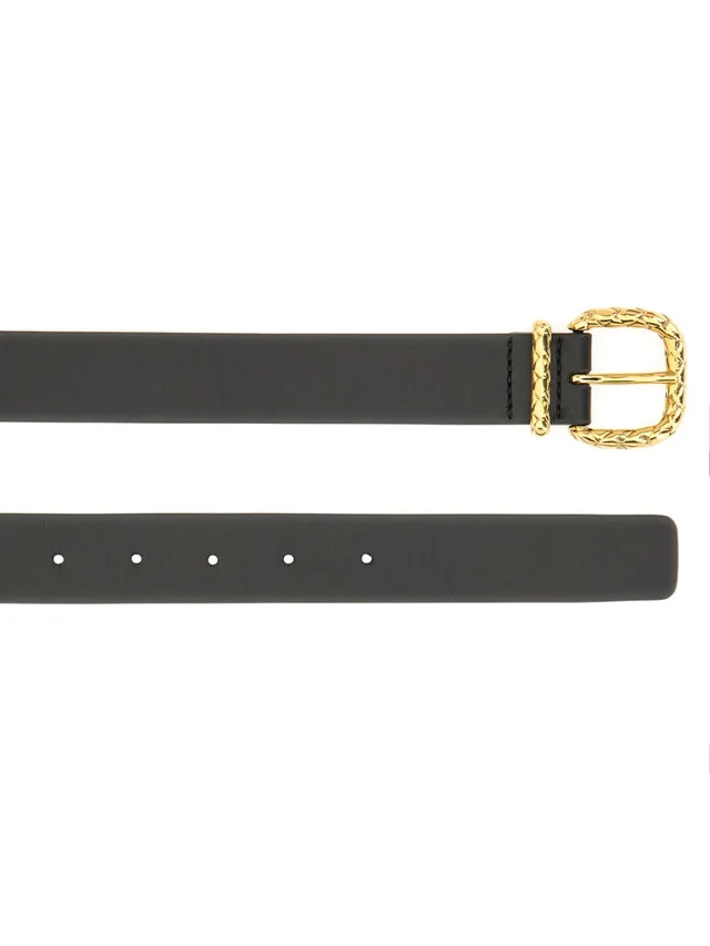 Bottega Veneta Coaxial Belt — Black Calfskin in Black Calfskin from HEWI, photo 2 of 2