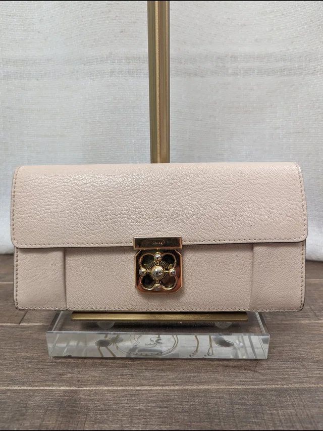 Chloé 100% Authentic Chlo Elsie Long Continental Beige Wallet W/Coa in Beige Leather from Poshmark