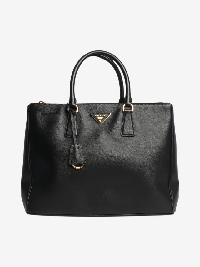 Prada Black Saffiano Galleria bag in Black Saffiano leather from Sign of the Times