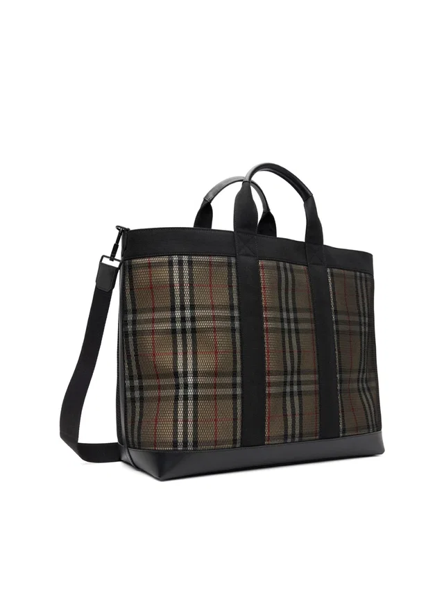 Burberry Tote Bag — Black Textile in Black Woven leather from HEWI