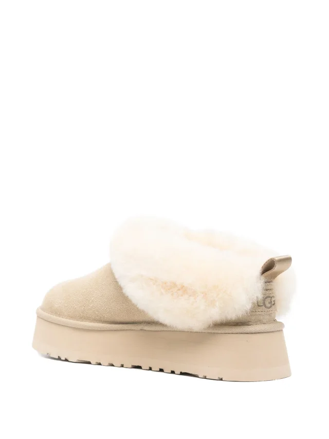 UGG shearling platform boots in Neutrals, photo 3 of 4 from FARFETCH