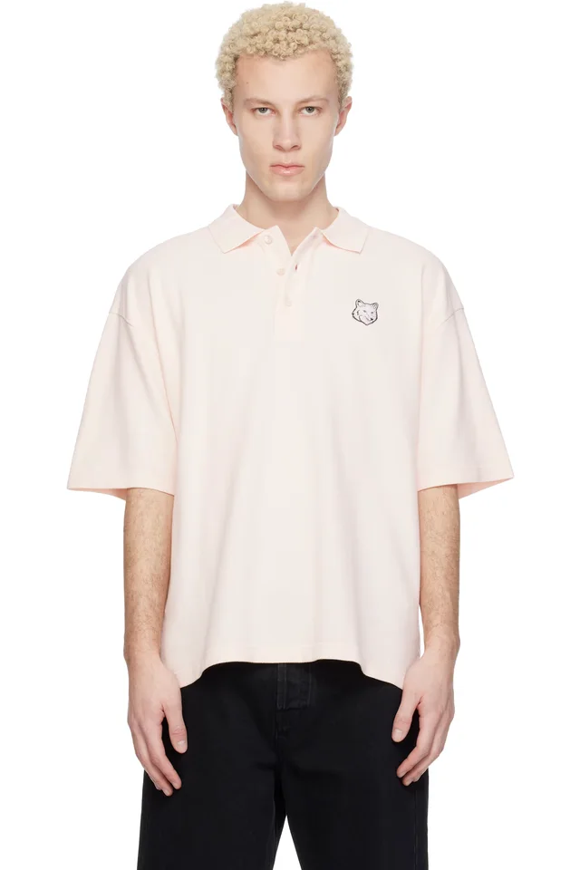 Maison Kitsuné Pink Fox Head Oversize Polo from SSENSE, photo 1 of 1