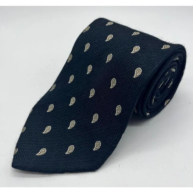 Giorgio Armani A Milano Borgonuovo 21 100% Silk Tie Paisley Handmade In Italy in black Silk from Poshmark