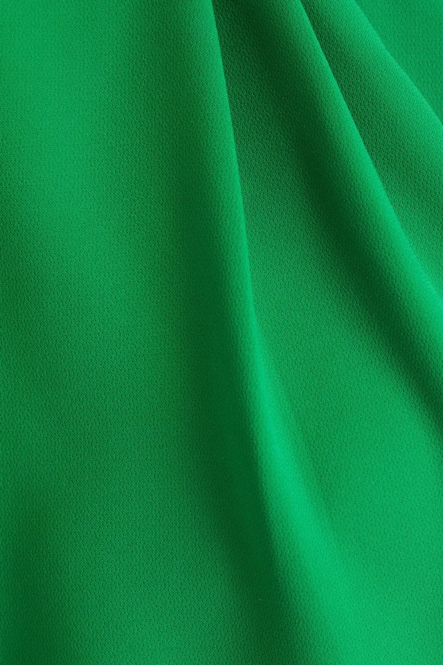 Badgley Mischka One-Shoulder Draped Crepe Dress in Green, photo 4 of 4 from THE OUTNET