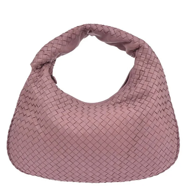 Bottega Veneta Pink Lambskin Intrecciato Hobo Handbag in Pink Lambskin from AMORE Vintage Tokyo