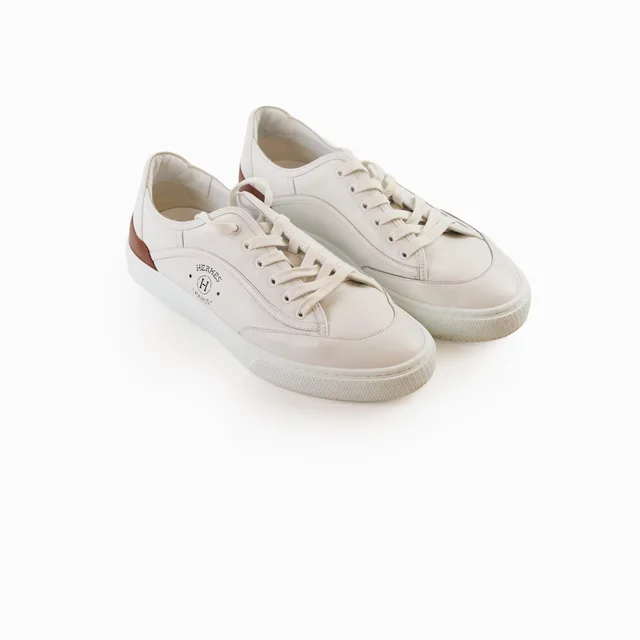 Hermès Get Sneakers White - Mens Size 43 in White Leather from The Purse Affair
