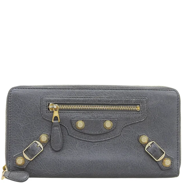 Balenciaga Classic Long Wallet Gray in Grey Leather from VINTAGE QOO TOKYO