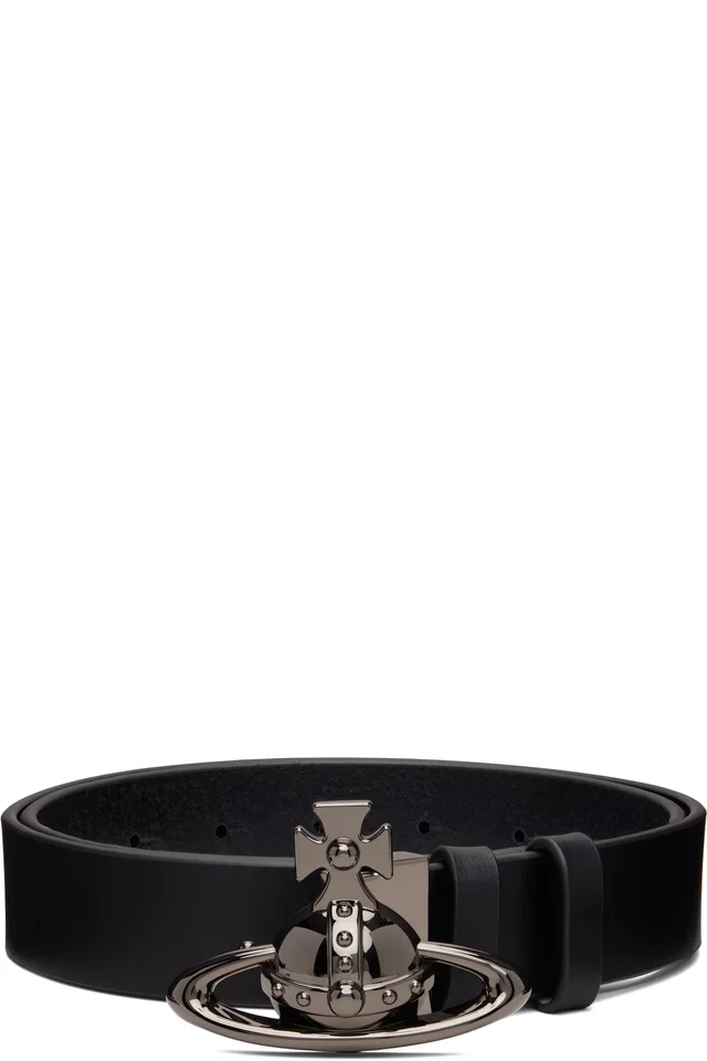 Vivienne Westwood Black Orb Buckle Belt, image 1 of 1 from SSENSE