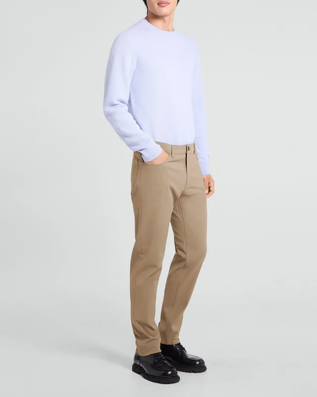 Theory Raffi 5-Pocket Pant in Neoteric Twill in FEATHER 53% Cotton, 39% Nylon, 8% Spandex, photo 2 of 7 from Theory