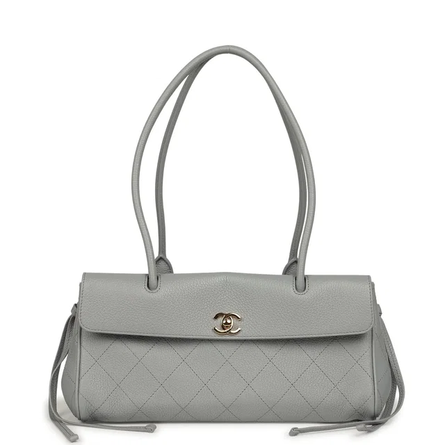 Chanel Small "Urban Essential" East West Shopping Tote Light Grey Caviar Gold Hardware in Grey Caviar leather from Madison Avenue Couture