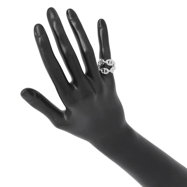 Hermès Chaine d'Ancre Double Row Ring Size 49/#9 SV925 from GALLERY RARE, photo 5 of 8