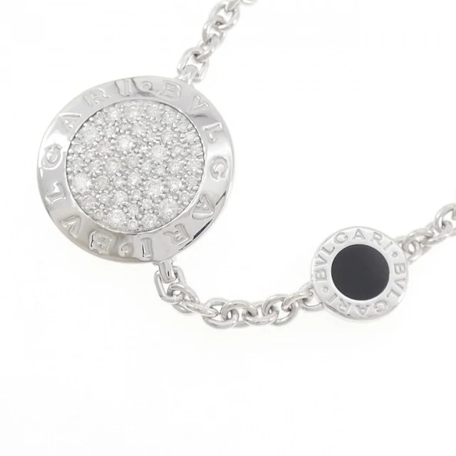 Bvlgari Bvlgari Au750 White Gold Onyx Diamond Necklace in White from LuxUness, photo 2 of 2