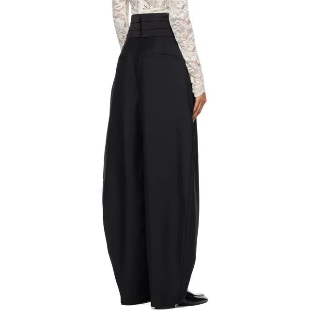 Róhe pleated satin-waistband trousers, photo 4 of 5 from SENSER