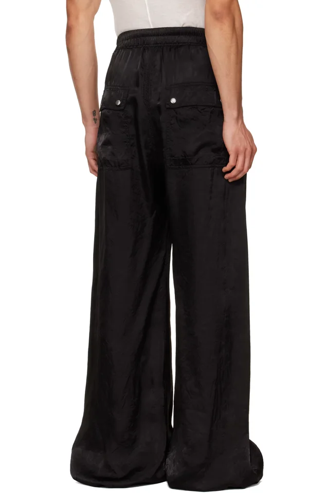 Rick Owens Black Temple Wide Bela Trousers, photo 3 of 4 from SSENSE
