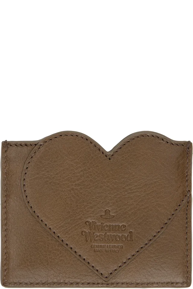 Vivienne Westwood Brown Heart Card Holder, photo 2 of 2 from SSENSE