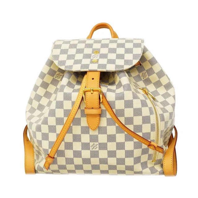 Louis Vuitton Backpack Damier Azur Sperone White in White from The Reluxe