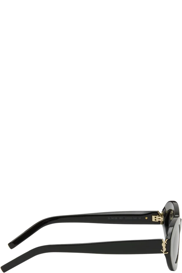 Saint Laurent Black SL M136 Sunglasses, photo 2 of 4 from SSENSE