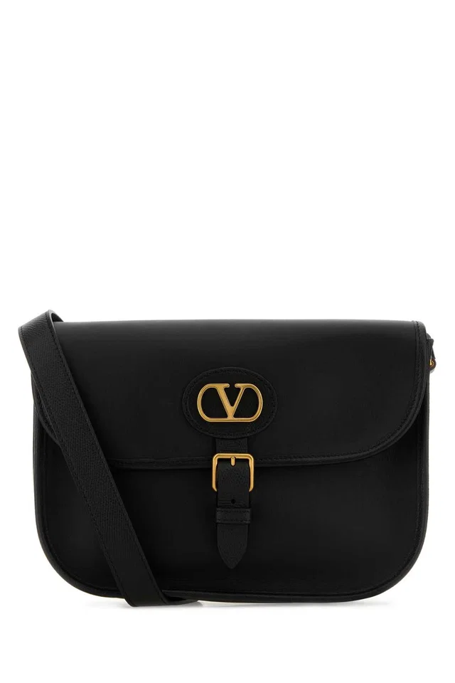 Valentino Garavani Antibes Crossbody Bag — Black Calf Leather - Bos Taurus in Black Calfskin from HEWI