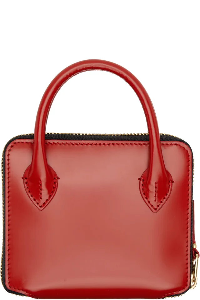 COMME des GARÇONS WALLETS Red Handles Medium Zip Wallet, photo 2 of 3 from SSENSE