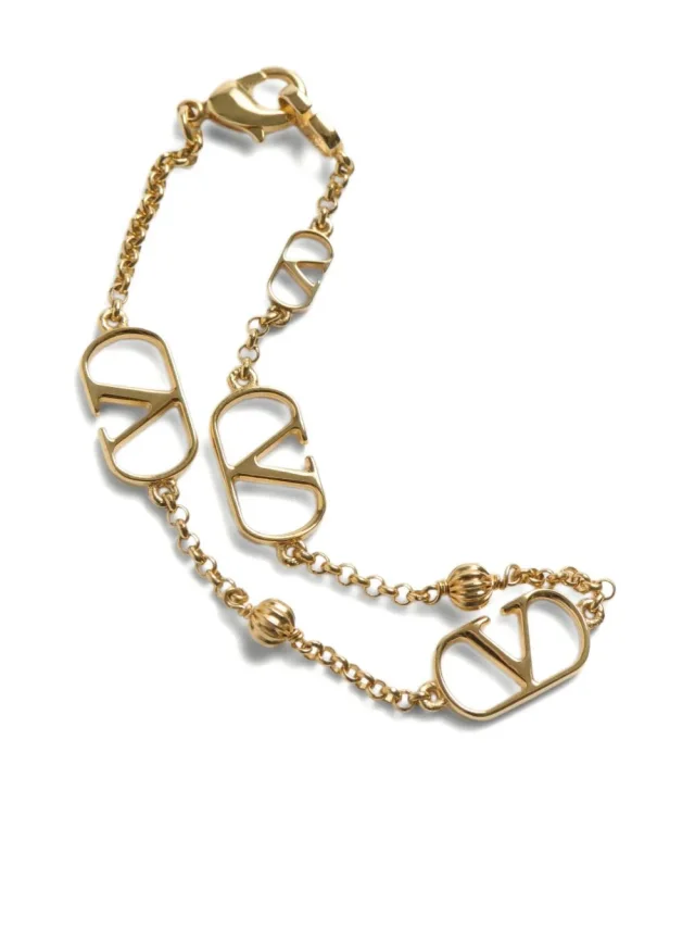Valentino Garavani Vlogo Signature Gold-Tone Bracelet — Gold Bracelets in Gold from HEWI, photo 4 of 4