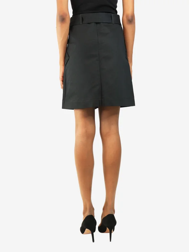 TOTEME Black belted mini skirt - size UK 4 in Black from Sign of the Times, photo 3 of 3