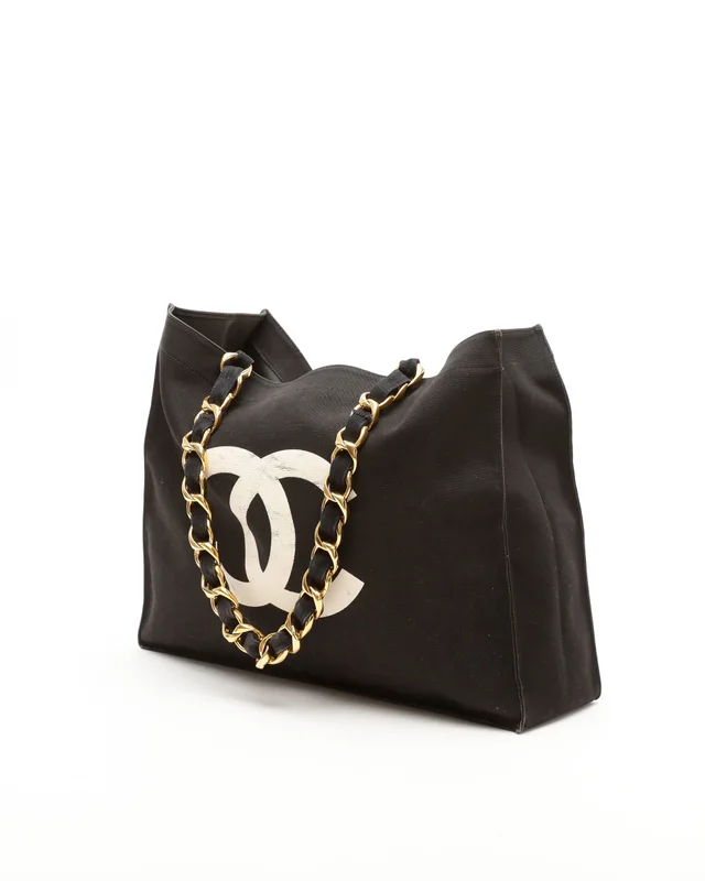 Chanel CC Chain Tote Bag in Canvas from A Retro Tale, photo 2 of 11