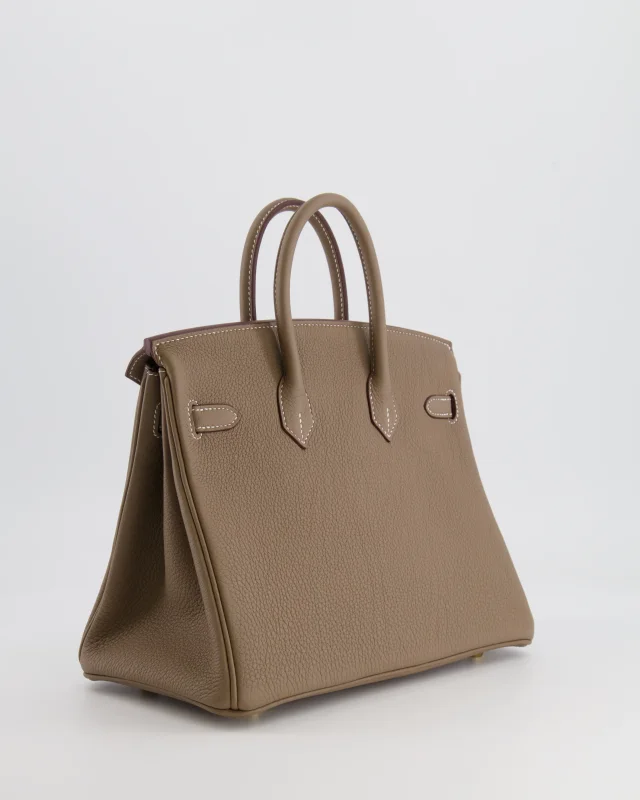 HOT* Hermès Birkin Retourne 25 Bag in Taupe Togo leather from Sellier, photo 7 of 22