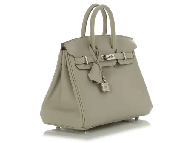 Hermès Gris Perle Swift Birkin 25 in Grey Swift leather from Ann's Fabulous Finds, photo 5 of 10