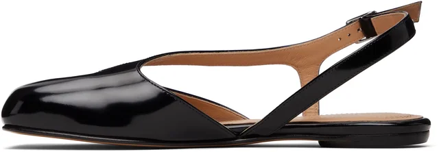 Maison Margiela Black Tabi Slingback Ballerina Flats, photo 3 of 8 from SSENSE