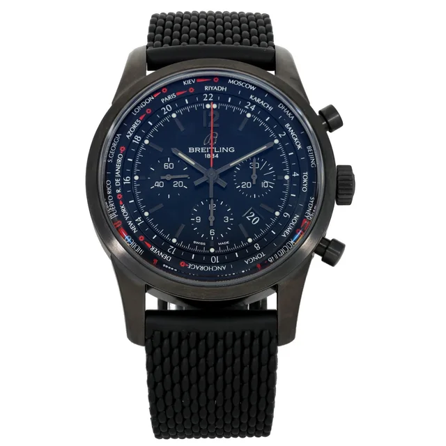 Breitling Transocean Unitime Pilot MB0510 46mm PVD Stainless Steel Watch from H&T