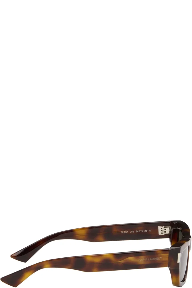 Saint Laurent Brown SL 837 Sunglasses, photo 2 of 4 from SSENSE