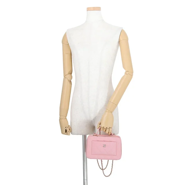 Chanel 2-Way Vanity Chain Shoulder Bag PinkAP4778 Caviar Leather in Caviar leather from GALLERY RARE, photo 4 of 18