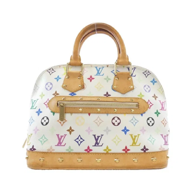 Louis Vuitton Alma Handbag Monogram Multicolor White in White Leather from The Reluxe