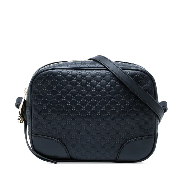 Blue Gucci Microguccissima Bree Crossbody in Blue Leather from Designer Revival
