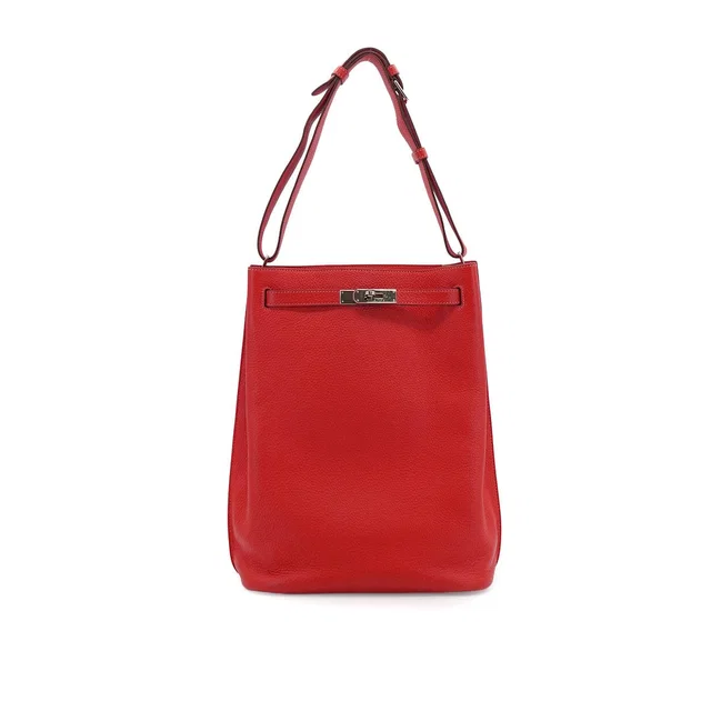 Hermès So Kelly 26 Rouge Pivoine Togo Shoulder Bag 2014 Square R Palladium Hardware in Red Togo leather from Luxury Promise