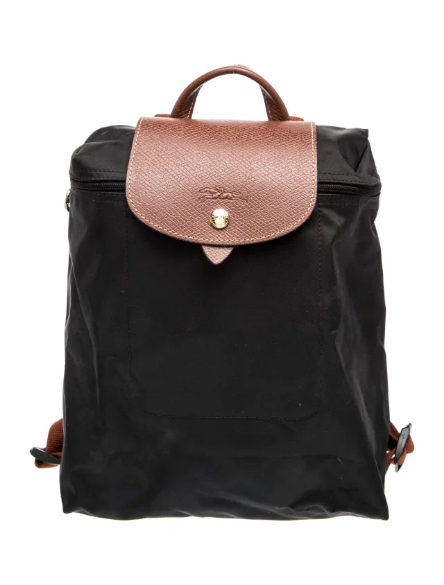 Longchamp Nylon Backpack in black Nylon from The RealReal
