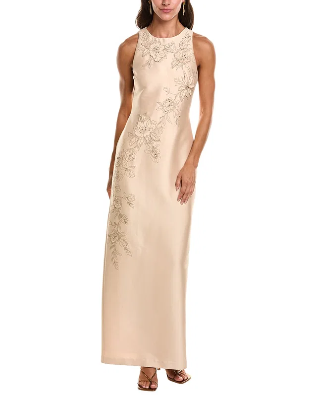 Badgley Mischka Beaded Applique Gown, image 1 of 1 from Rue La La