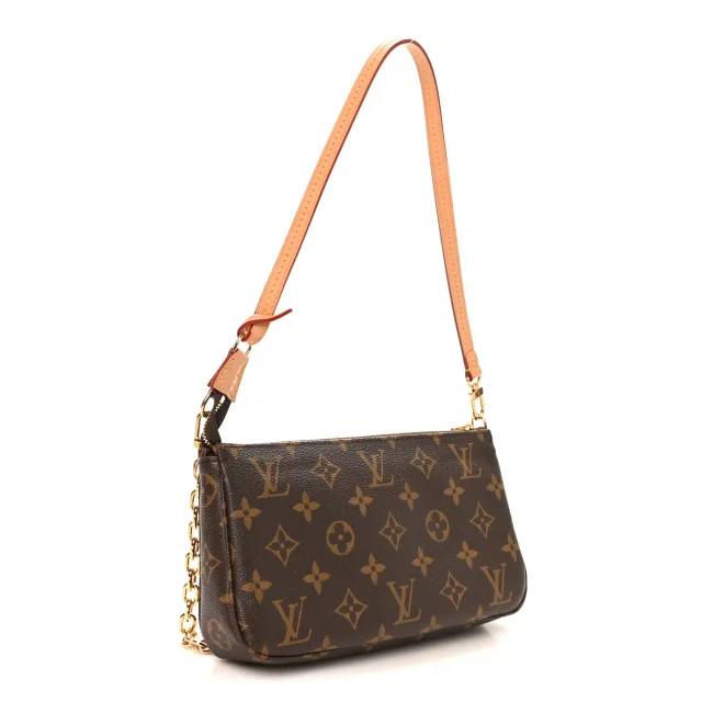 Louis Vuitton Monogram Chain Pochette Accessories in Coated canvas from FASHIONPHILE, photo 2 of 9