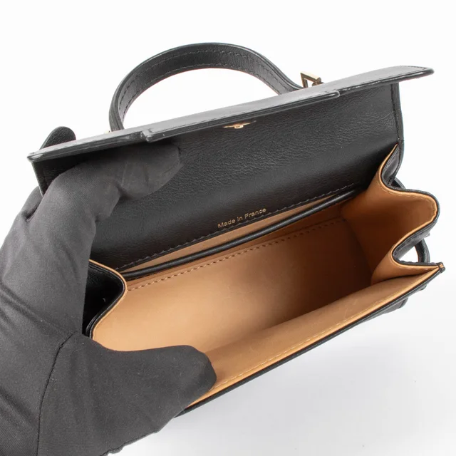 Delvaux Black Supple Calf Tempête Micro Bag in Black Calfskin from Labellov, photo 6 of 8