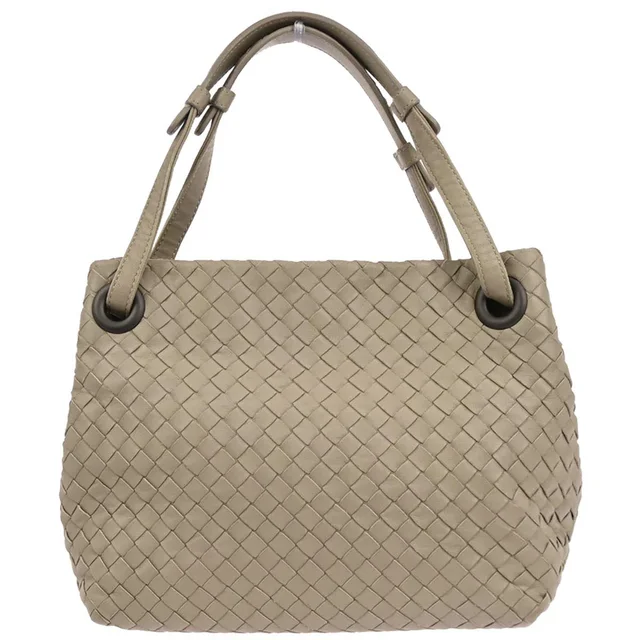 Bottega Veneta Gray Lambskin Intrecciato Tote Bag in Grey Lambskin from AMORE Vintage Tokyo
