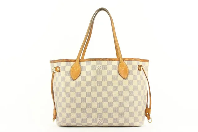 Louis Vuitton Small Damier Azur Neverfull PM Tote Bag in Canvas from Bagriculture