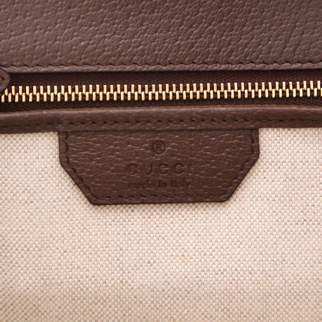 Gucci Bamboo handbag in brown GG Supreme canvas and brown leather in Brown Canvas from Collector Square, photo 4 of 6