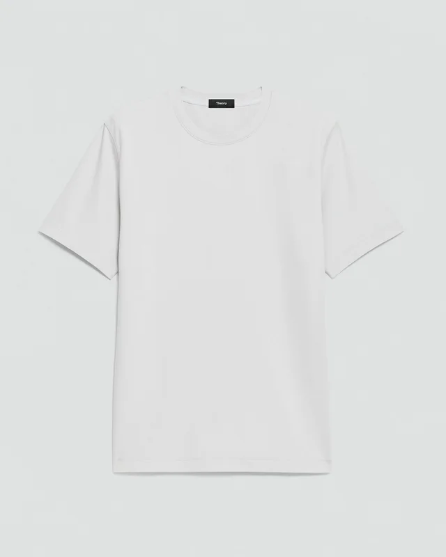 Theory Ryder Tee in Relay Jersey in VAPOR 64% Viscose, 30% Polyamide, 6% Elastane, photo 6 of 12 from Theory