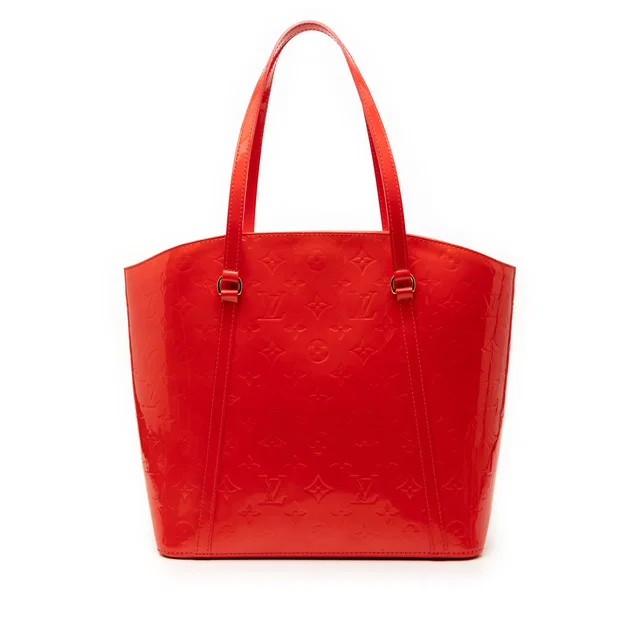Red Louis Vuitton Monogram Vernis Avalon GM Shoulder Bag in Red Leather from Designer Revival
