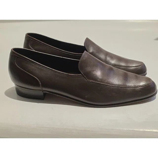 Bally Box Calf Importado Loafers Men's Size 8.5 Brown Leather Dress Shoes Vtg in red|brown Box leather from Poshmark