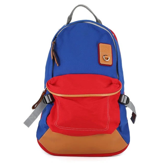 Loewe iNature Backpack Blue/Red/Brown Canvas in Brown Canvas from GALLERY RARE