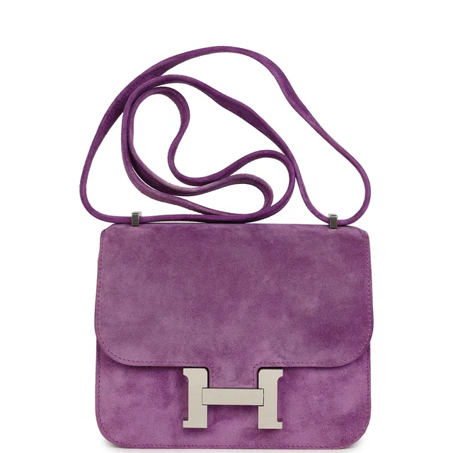 Hermès Constance 18 Violet Doblis Palladium Hardware in Purple Lambskin from Madison Avenue Couture