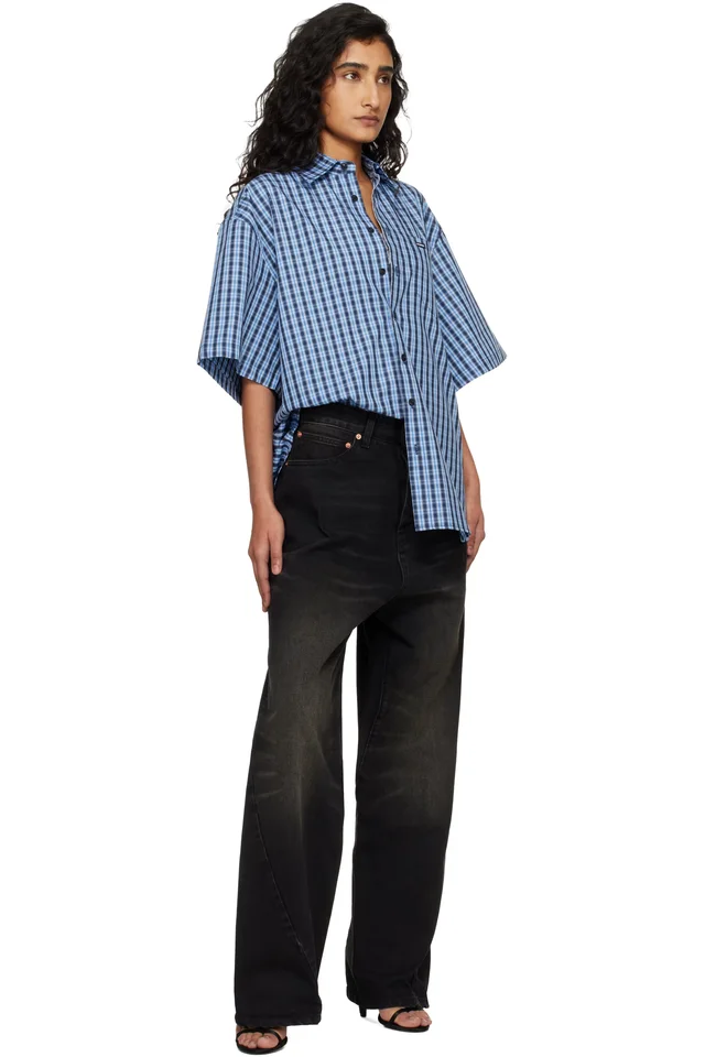 VETEMENTS Black Spiral Jeans, photo 4 of 4 from SSENSE