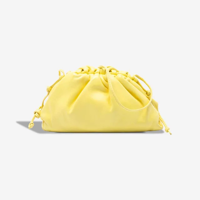 Bottega Veneta Pouch Mini Lamb Yellow in Yellow Lambskin from SACLÀB, photo 2 of 6