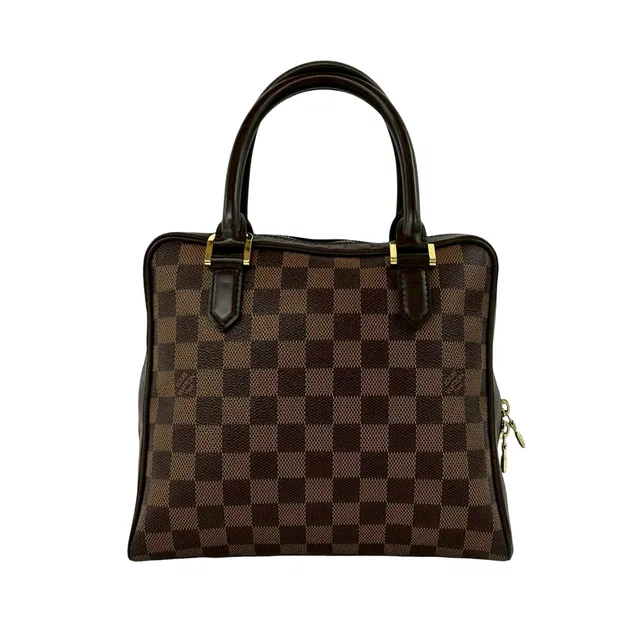 Brown Louis Vuitton Damier Ebene Brera Handbag in Brown Canvas from Designer Revival